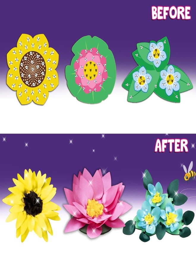 Smartivity Art & Craft Kit - Poke Art Flower Making Kit for Kids Ages 4, 5, 6, 7, 8, 9, 10 Years Old, Create 8 Beautiful Flowers with Pot, Creative Birthday Gift for Girls & Boys, DIY Fun Activity Kit - Image 4